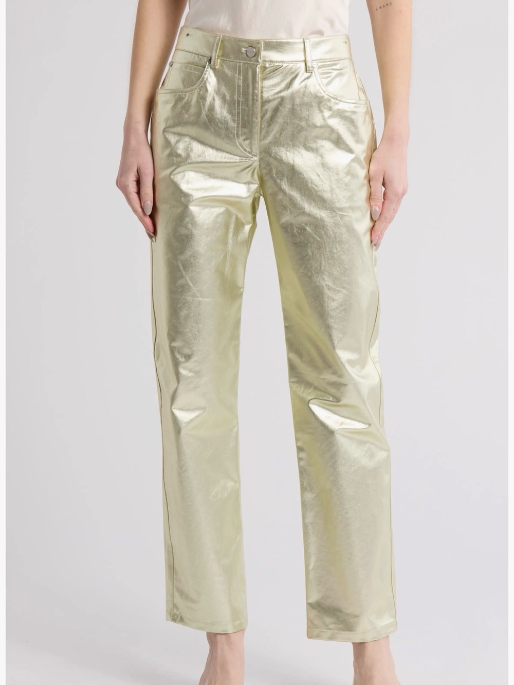 TWP Metallic Gold jeans